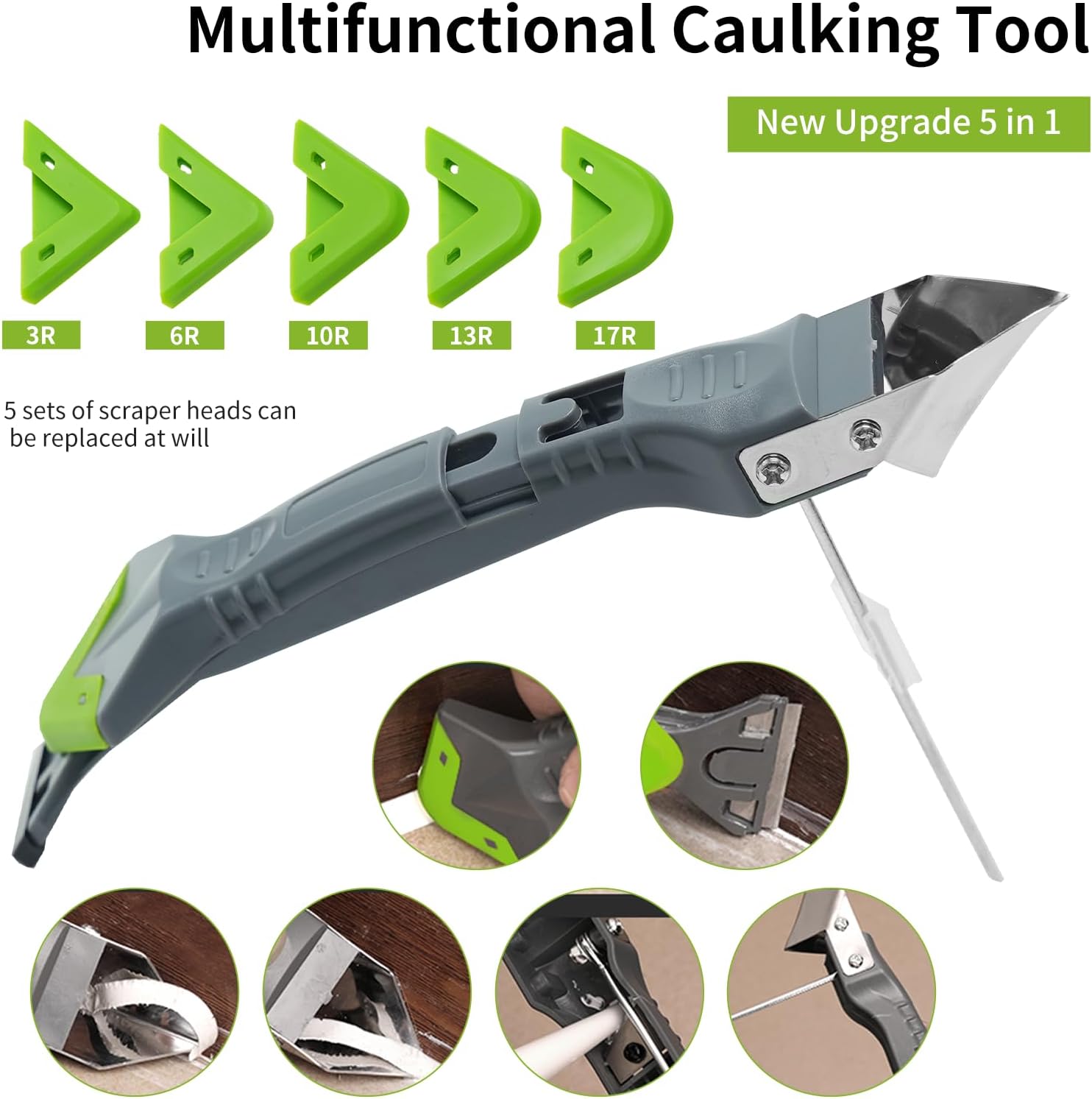 Bathroom Caulk Siliconized - Zestaw narzędzi silikonowych 5 w 1