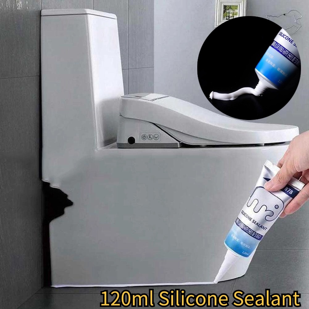 Bathroom Caulk Siliconized - 120ml Uniwersalny Silikonowy Uszczelniacz Wodoodporny Klej