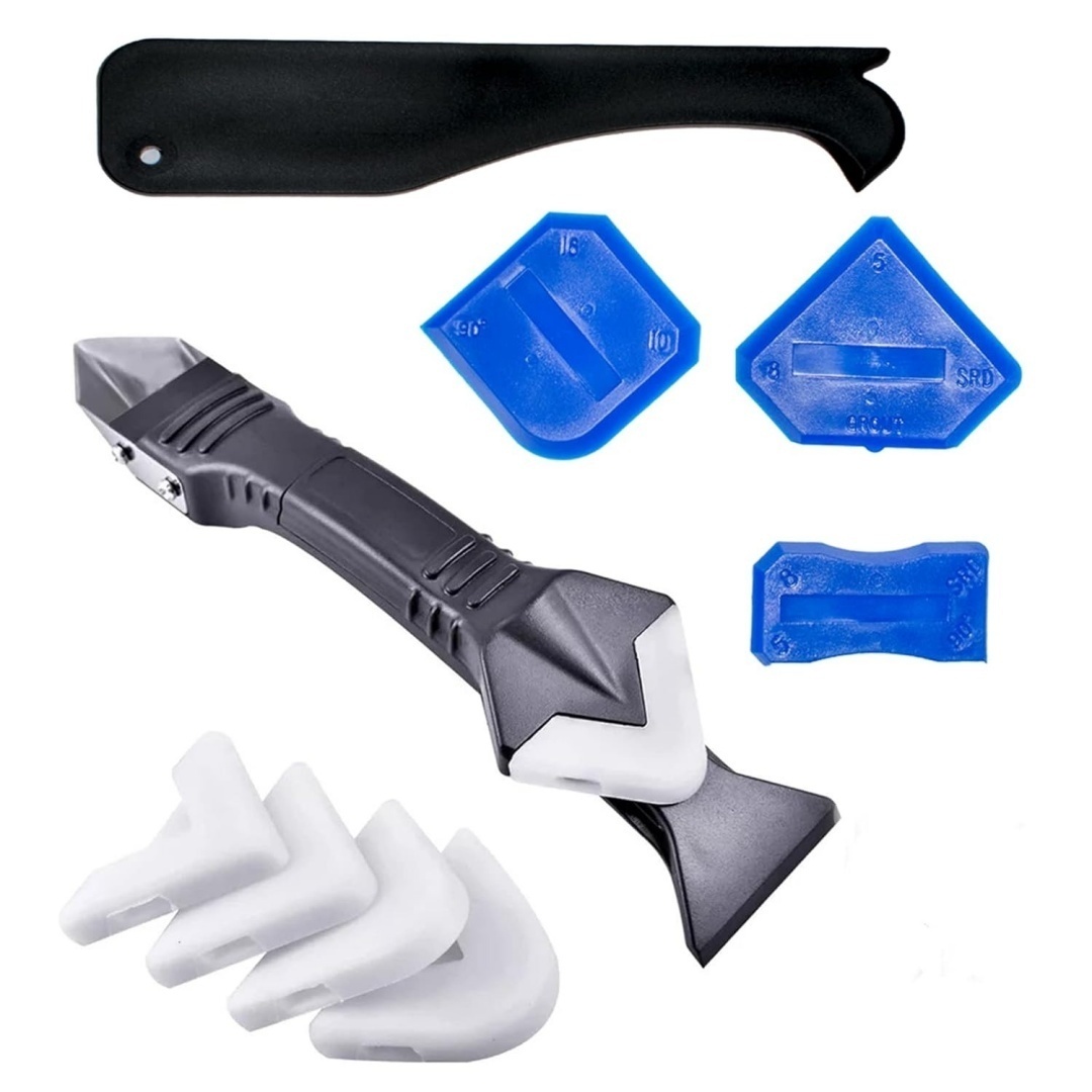 Bathroom Caulk Siliconized - Zestaw narzędzi do silikonu, skrobak do