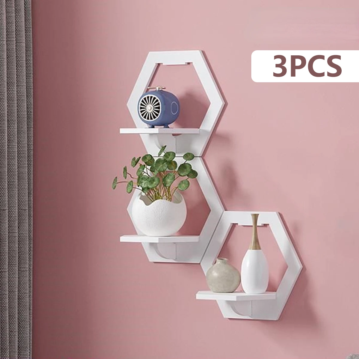 3Pcs Sześciokątna półka ścienn – Home Improvement Tv Show recenzja i cena