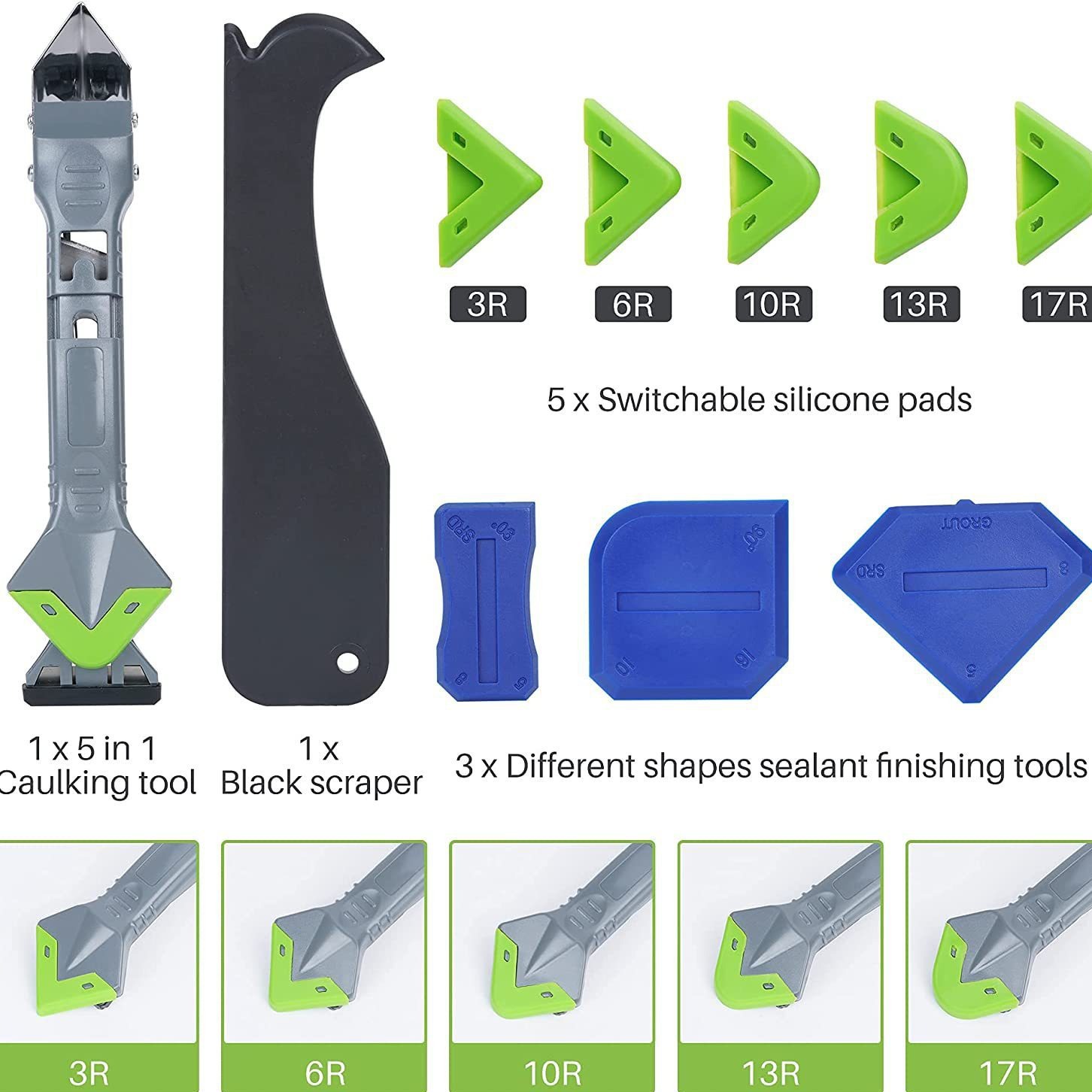 Zestaw narzędzi silikonowych 5 – Bathroom Caulk Siliconized recenzja i cena